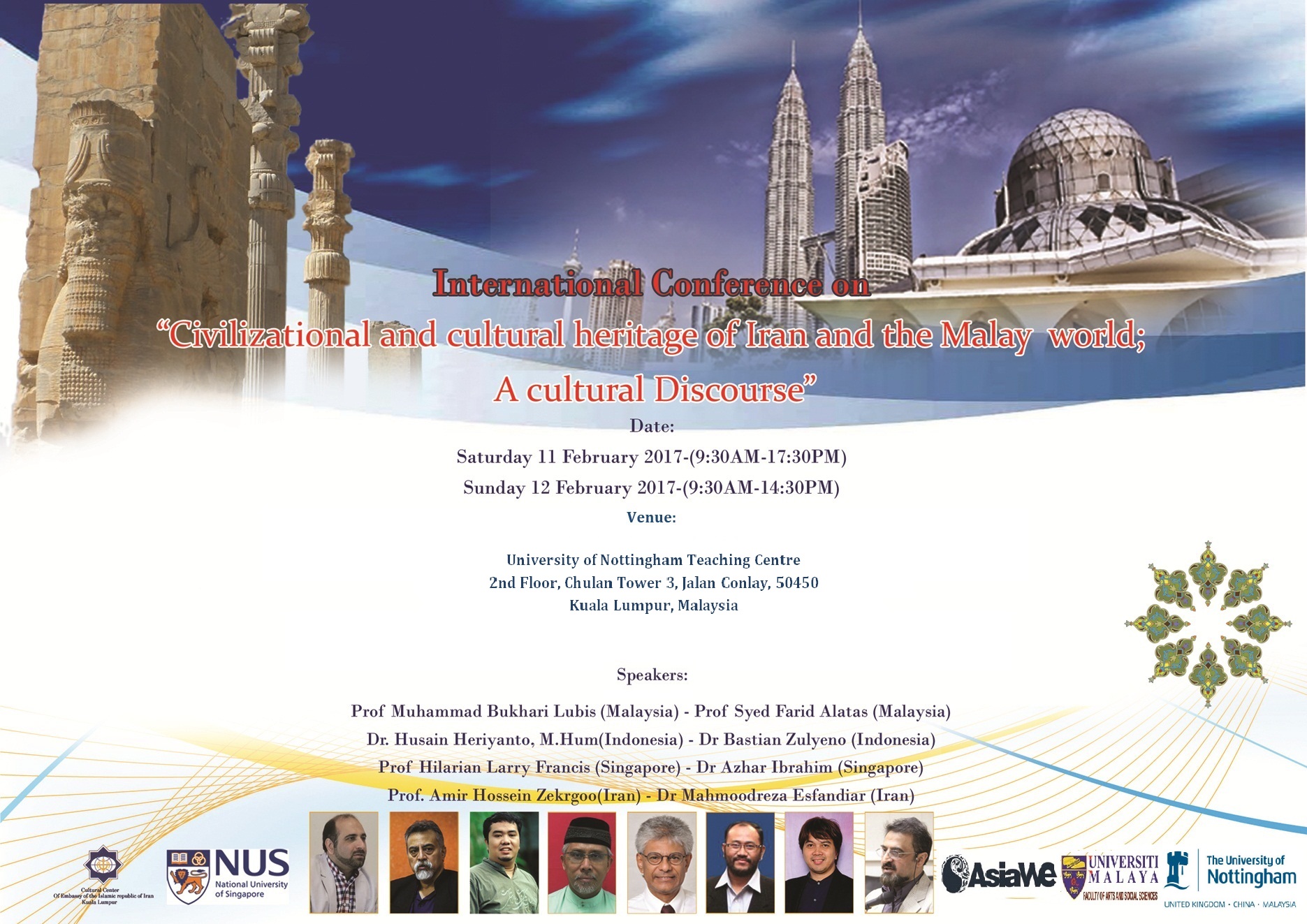 International Conference On: “Civilizational and cultural heritage of Iran and the Malay world; A cultural Discourse